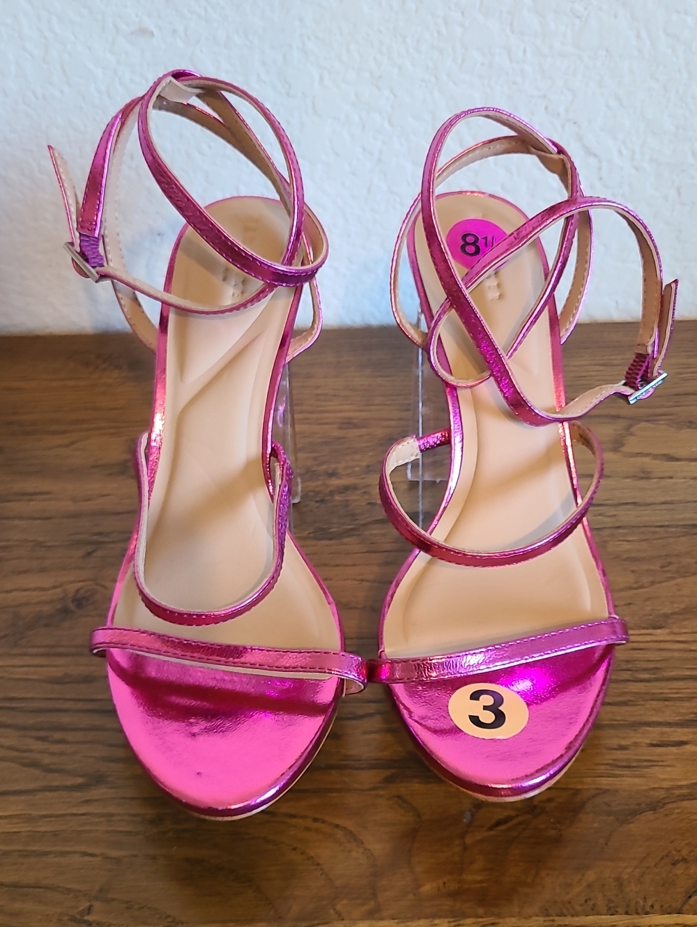 Ted Baker London "Sophia" Metallic Leather Strappy Dress Sandals